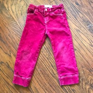 Zara Kids Red Jeans 3/4 Years